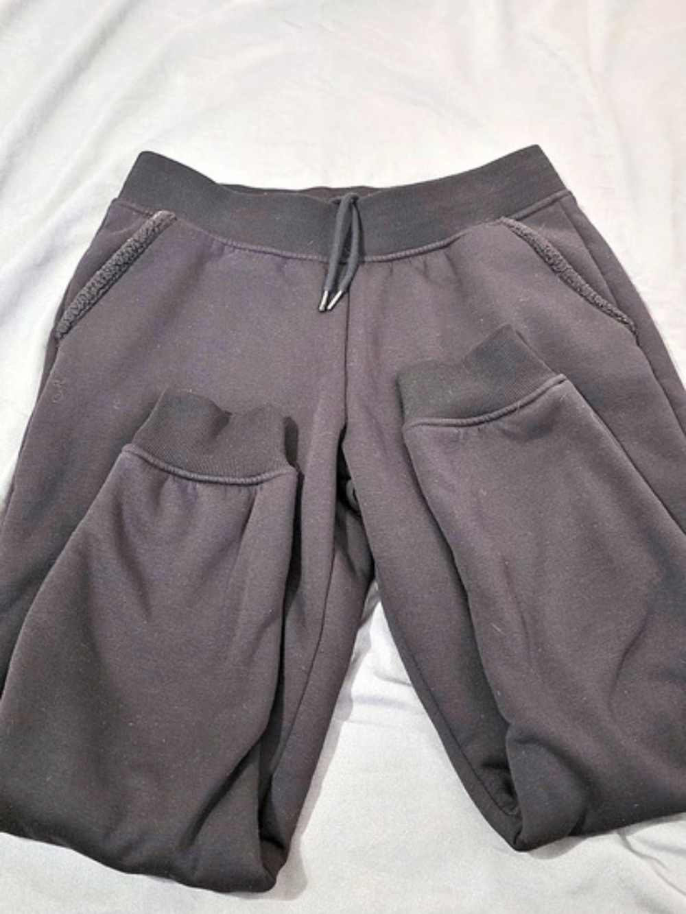 Members Mark Sherpa Lined Jogger Joggers in Black Large